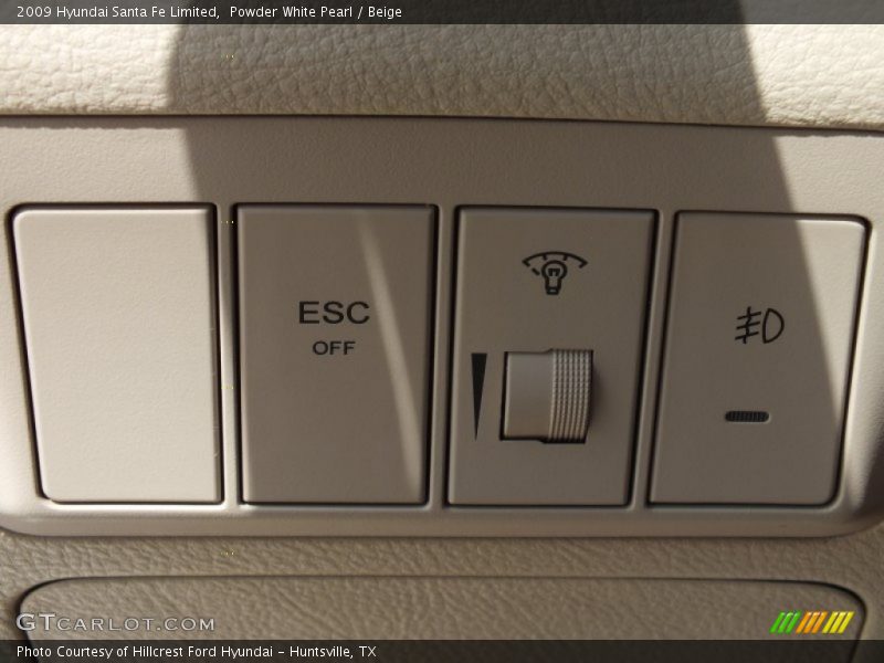 Powder White Pearl / Beige 2009 Hyundai Santa Fe Limited