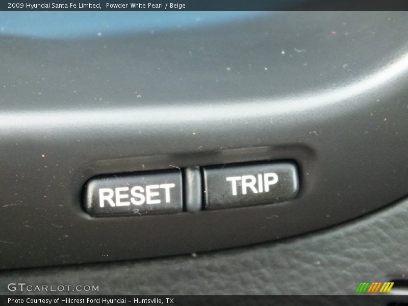 Powder White Pearl / Beige 2009 Hyundai Santa Fe Limited