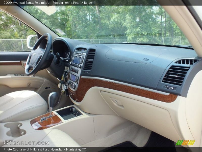 Powder White Pearl / Beige 2009 Hyundai Santa Fe Limited