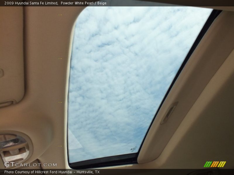 Powder White Pearl / Beige 2009 Hyundai Santa Fe Limited