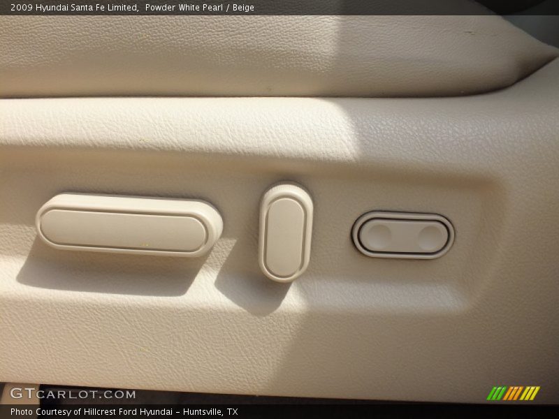 Powder White Pearl / Beige 2009 Hyundai Santa Fe Limited