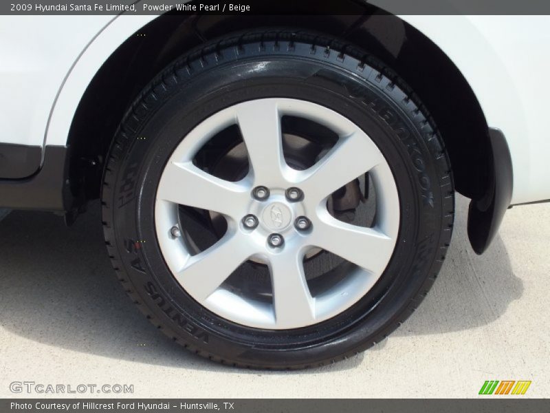 Powder White Pearl / Beige 2009 Hyundai Santa Fe Limited