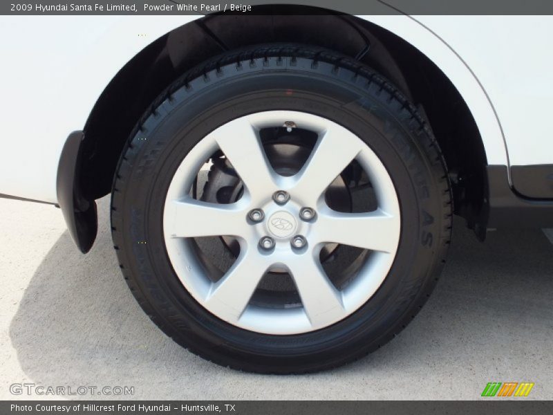 Powder White Pearl / Beige 2009 Hyundai Santa Fe Limited