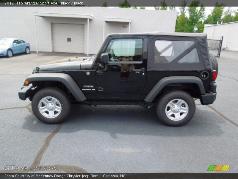 Black / Black 2012 Jeep Wrangler Sport 4x4