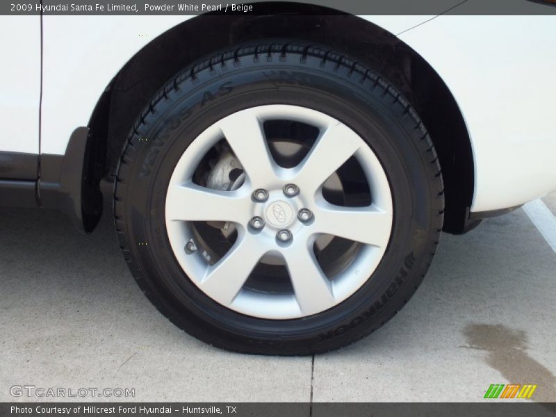 Powder White Pearl / Beige 2009 Hyundai Santa Fe Limited