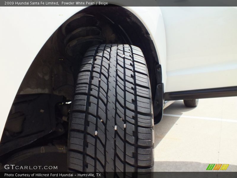 Powder White Pearl / Beige 2009 Hyundai Santa Fe Limited