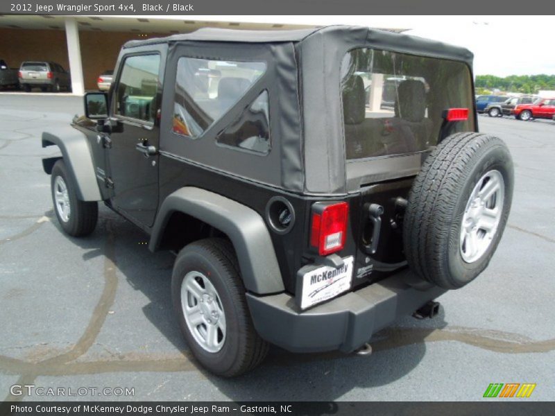 Black / Black 2012 Jeep Wrangler Sport 4x4