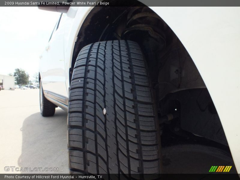 Powder White Pearl / Beige 2009 Hyundai Santa Fe Limited