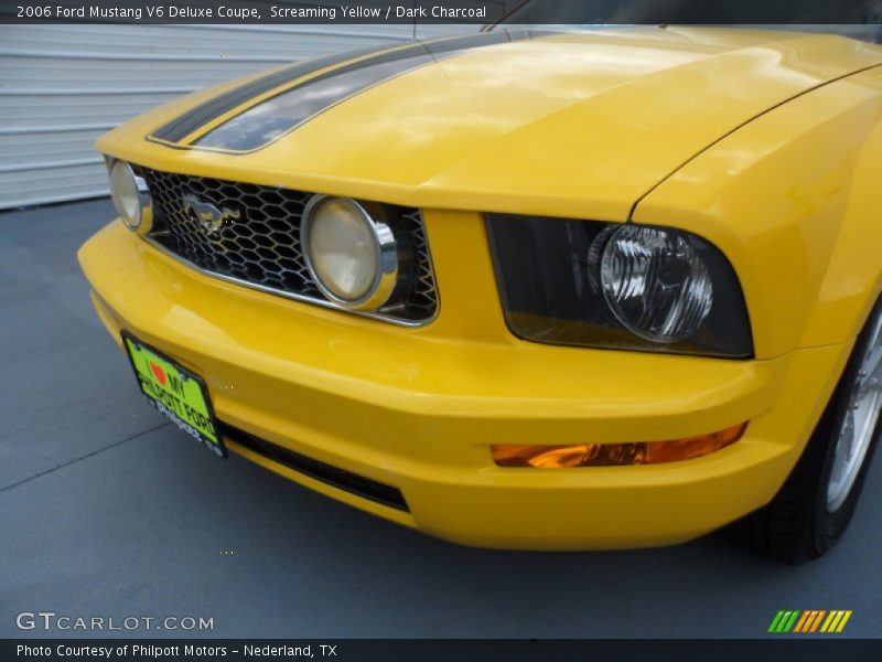 Screaming Yellow / Dark Charcoal 2006 Ford Mustang V6 Deluxe Coupe