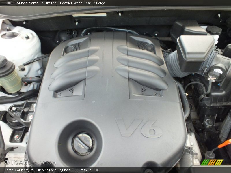 Powder White Pearl / Beige 2009 Hyundai Santa Fe Limited