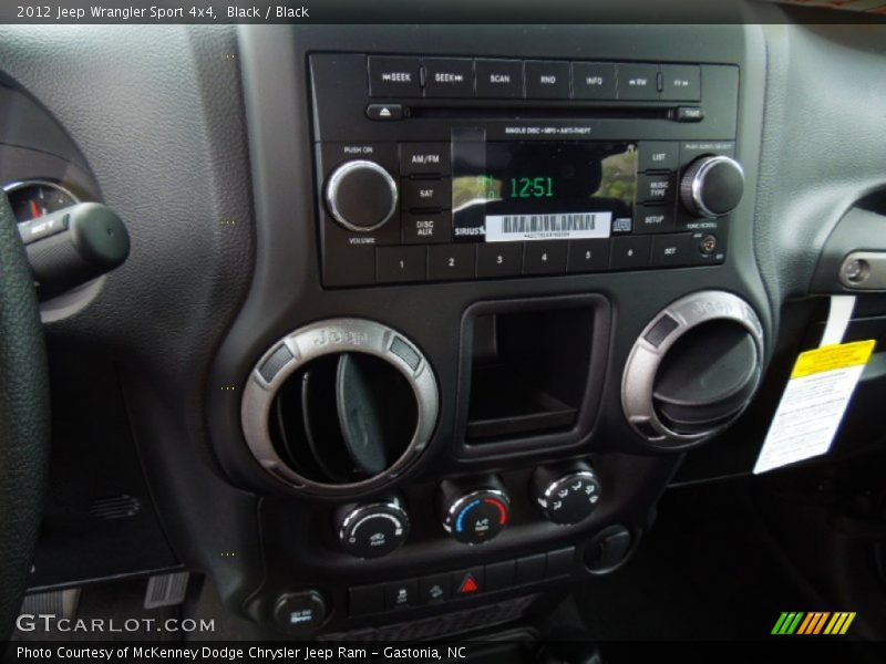 Black / Black 2012 Jeep Wrangler Sport 4x4