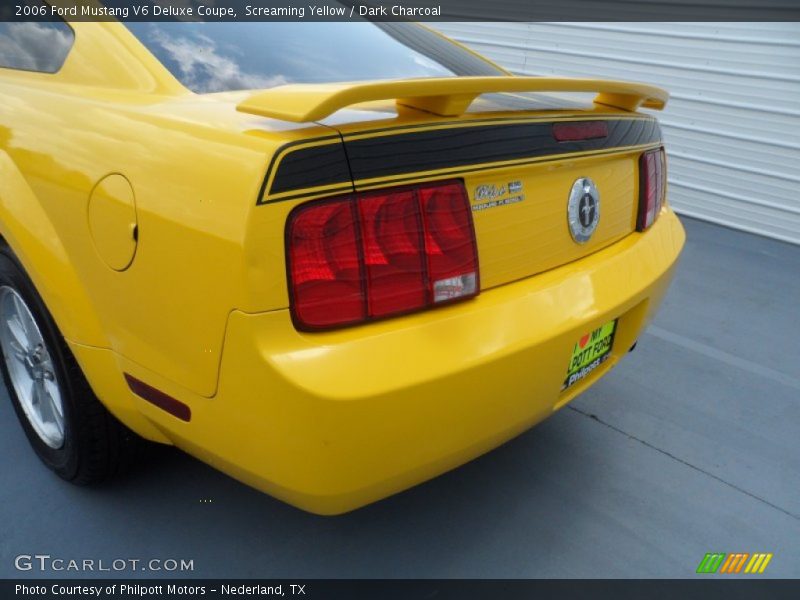 Screaming Yellow / Dark Charcoal 2006 Ford Mustang V6 Deluxe Coupe