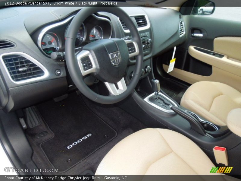 Black/Light Frost Beige Interior - 2012 Avenger SXT 