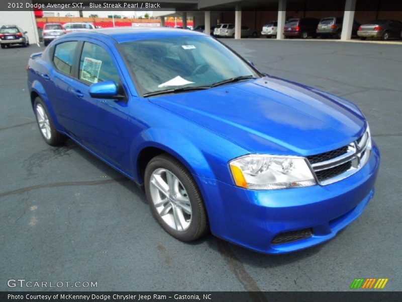 Blue Streak Pearl / Black 2012 Dodge Avenger SXT