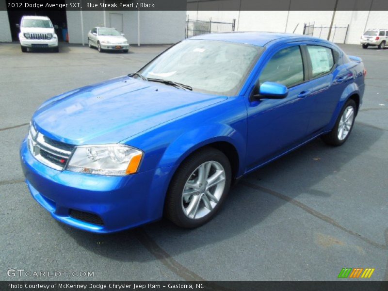 Blue Streak Pearl / Black 2012 Dodge Avenger SXT