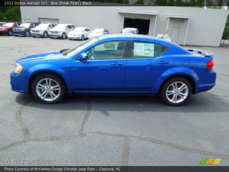 Blue Streak Pearl / Black 2012 Dodge Avenger SXT