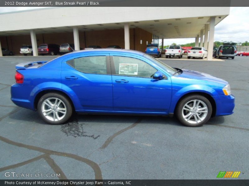 Blue Streak Pearl / Black 2012 Dodge Avenger SXT