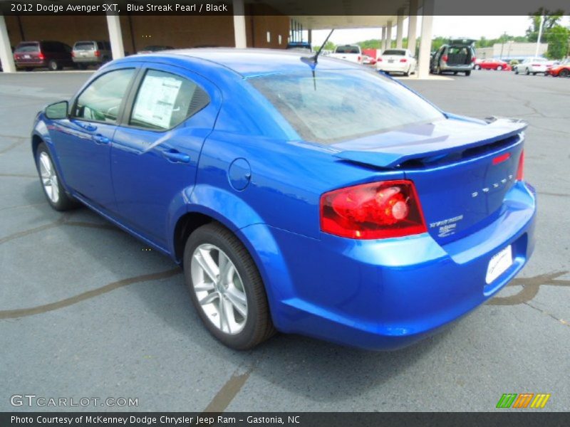 Blue Streak Pearl / Black 2012 Dodge Avenger SXT