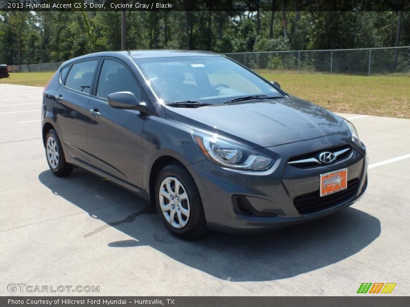 Cyclone Gray / Black 2013 Hyundai Accent GS 5 Door