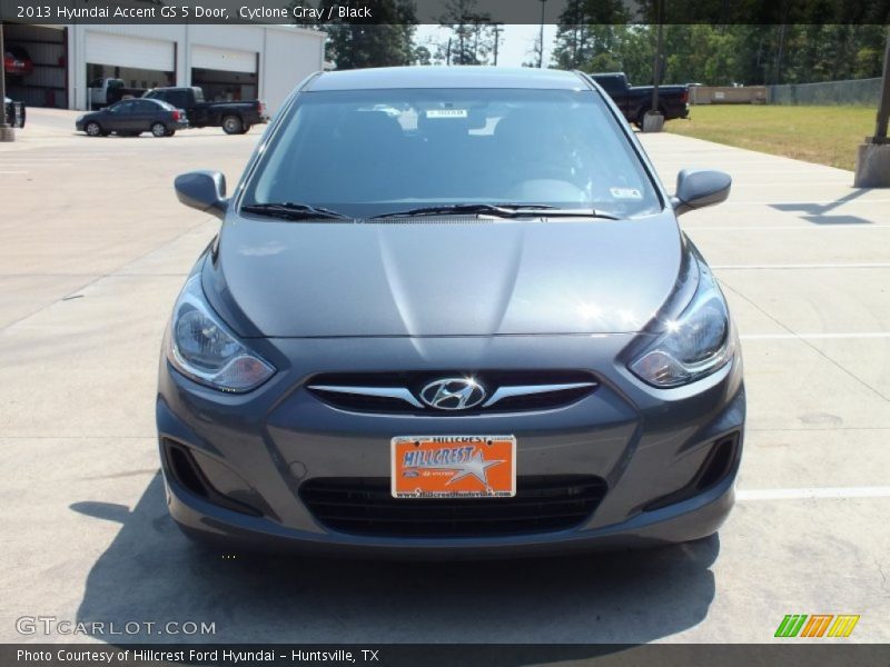 Cyclone Gray / Black 2013 Hyundai Accent GS 5 Door