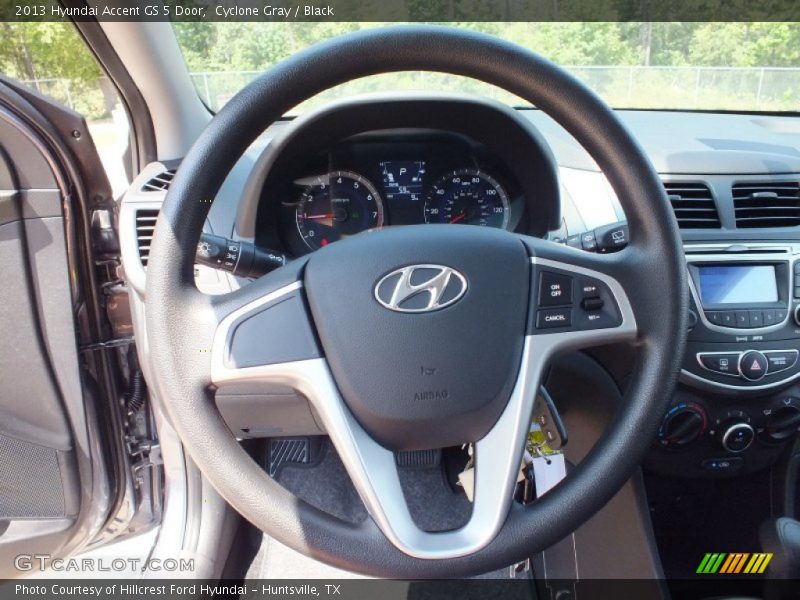 Cyclone Gray / Black 2013 Hyundai Accent GS 5 Door