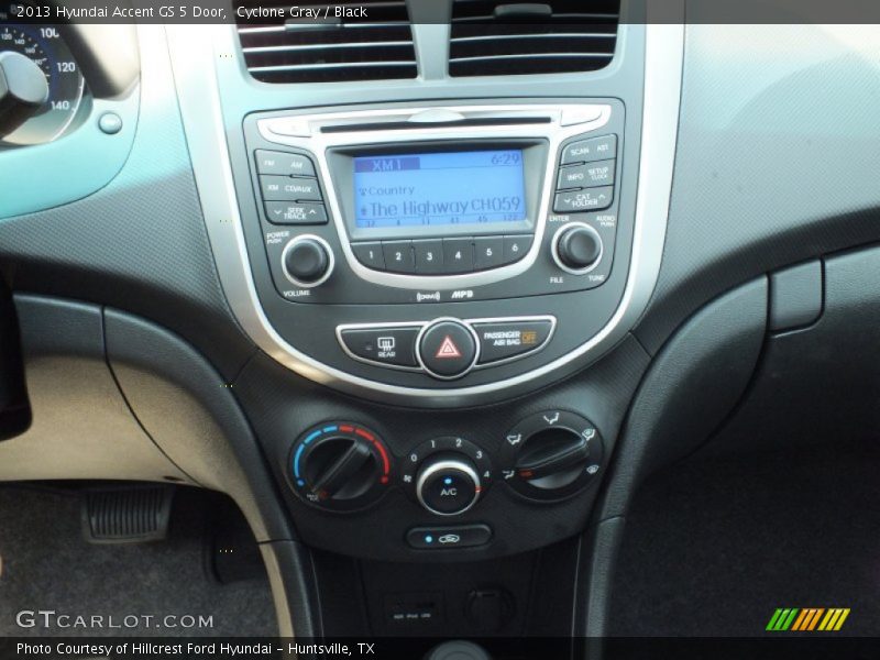 Cyclone Gray / Black 2013 Hyundai Accent GS 5 Door