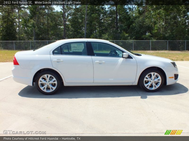 White Suede / Medium Light Stone 2012 Ford Fusion SE