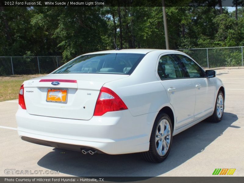 White Suede / Medium Light Stone 2012 Ford Fusion SE