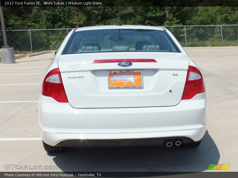 White Suede / Medium Light Stone 2012 Ford Fusion SE