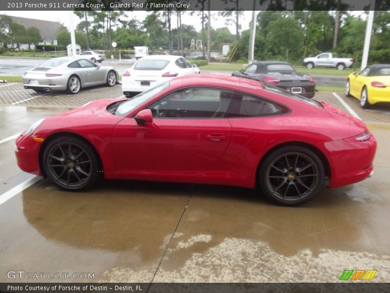 Guards Red / Platinum Grey 2013 Porsche 911 Carrera Coupe