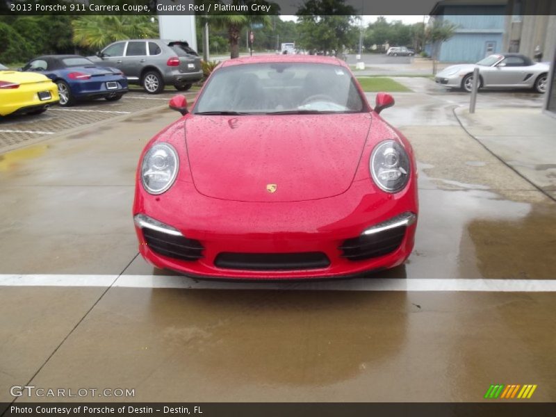 Guards Red / Platinum Grey 2013 Porsche 911 Carrera Coupe