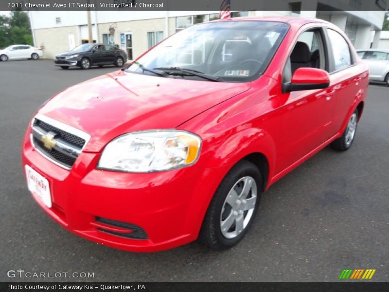 Victory Red / Charcoal 2011 Chevrolet Aveo LT Sedan