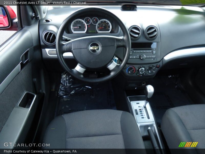 Victory Red / Charcoal 2011 Chevrolet Aveo LT Sedan