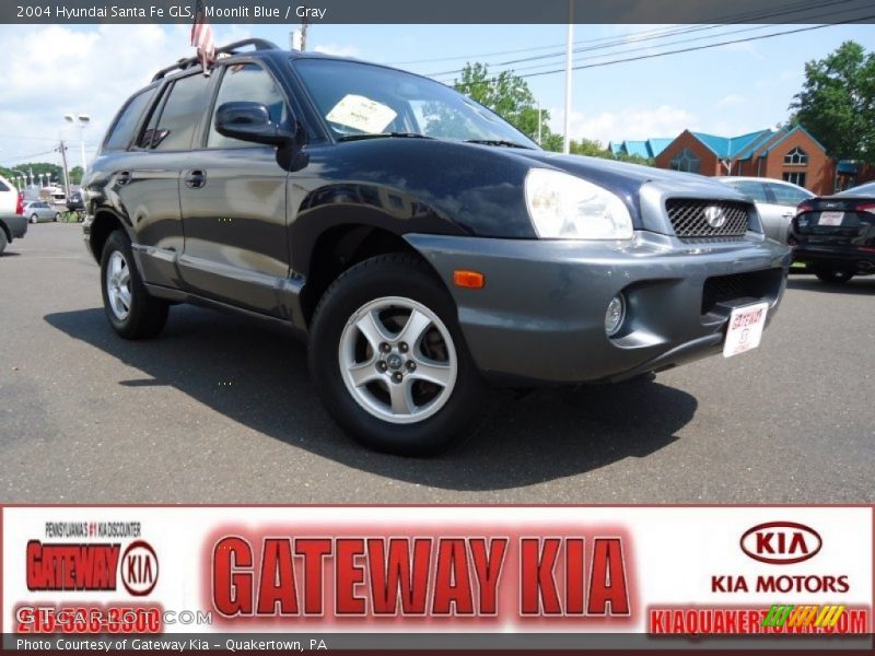 Moonlit Blue / Gray 2004 Hyundai Santa Fe GLS