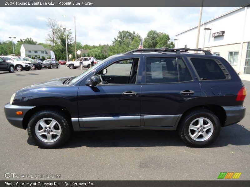 Moonlit Blue / Gray 2004 Hyundai Santa Fe GLS