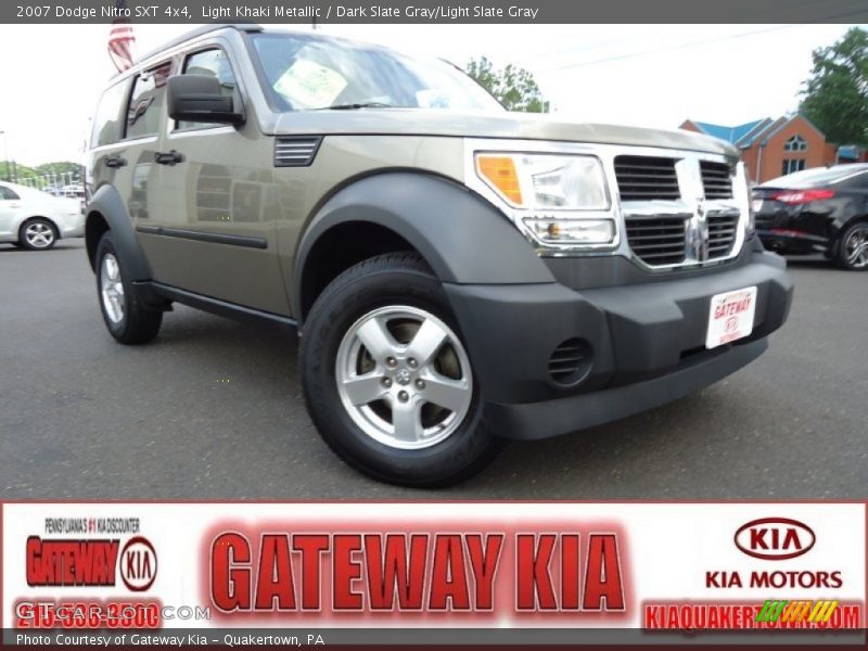 Light Khaki Metallic / Dark Slate Gray/Light Slate Gray 2007 Dodge Nitro SXT 4x4