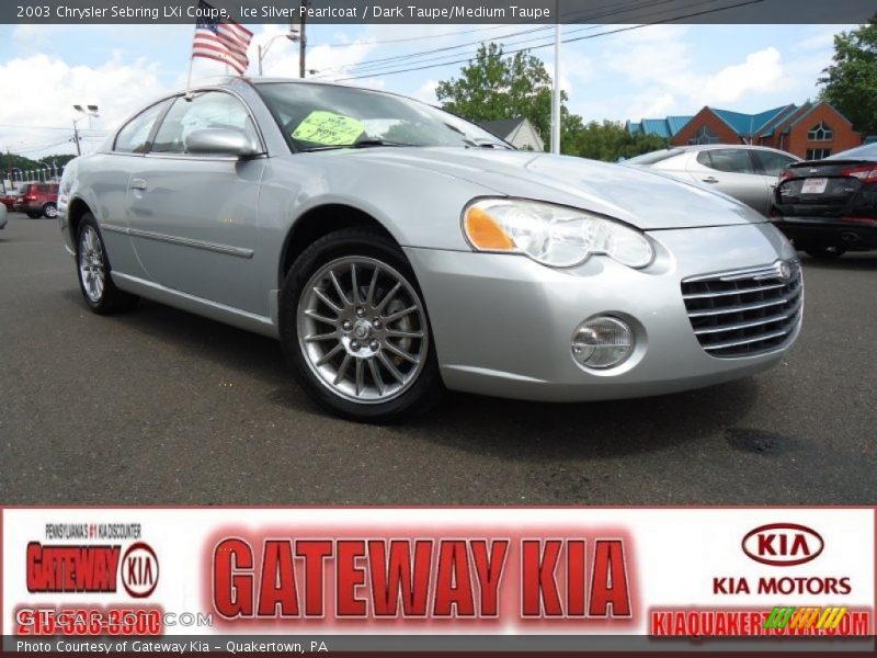 Ice Silver Pearlcoat / Dark Taupe/Medium Taupe 2003 Chrysler Sebring LXi Coupe
