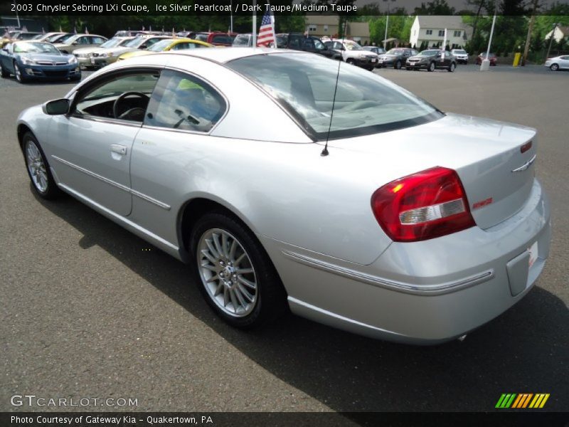 Ice Silver Pearlcoat / Dark Taupe/Medium Taupe 2003 Chrysler Sebring LXi Coupe