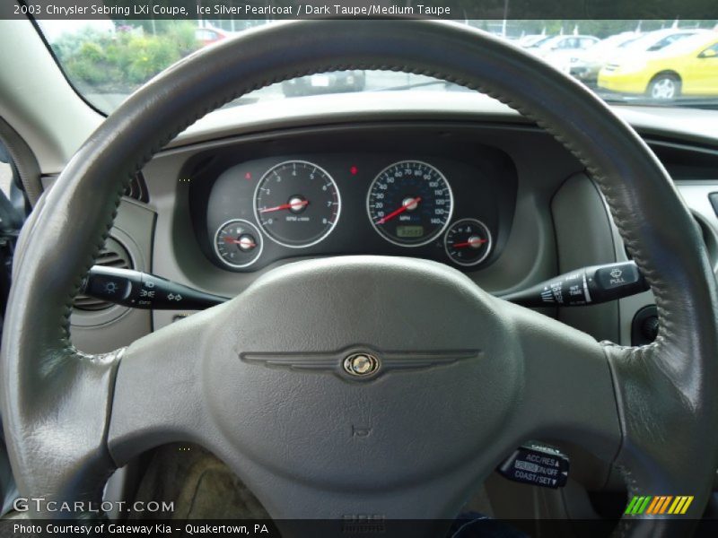 Ice Silver Pearlcoat / Dark Taupe/Medium Taupe 2003 Chrysler Sebring LXi Coupe