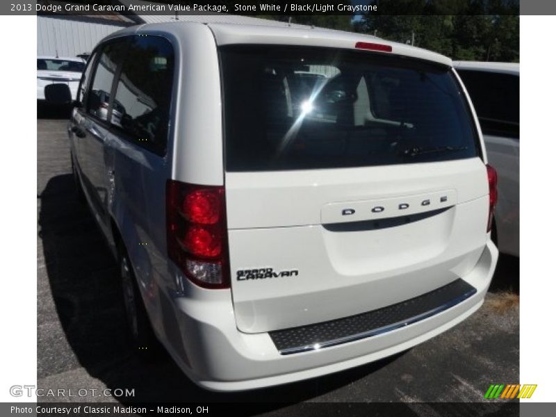 Stone White / Black/Light Graystone 2013 Dodge Grand Caravan American Value Package