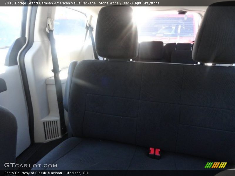 Stone White / Black/Light Graystone 2013 Dodge Grand Caravan American Value Package