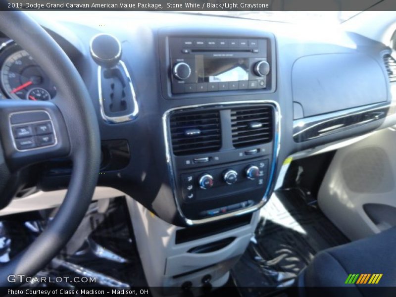 Stone White / Black/Light Graystone 2013 Dodge Grand Caravan American Value Package