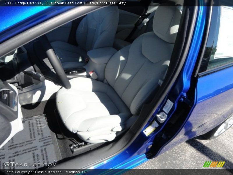 Blue Streak Pearl Coat / Black/Light Diesel Gray 2013 Dodge Dart SXT