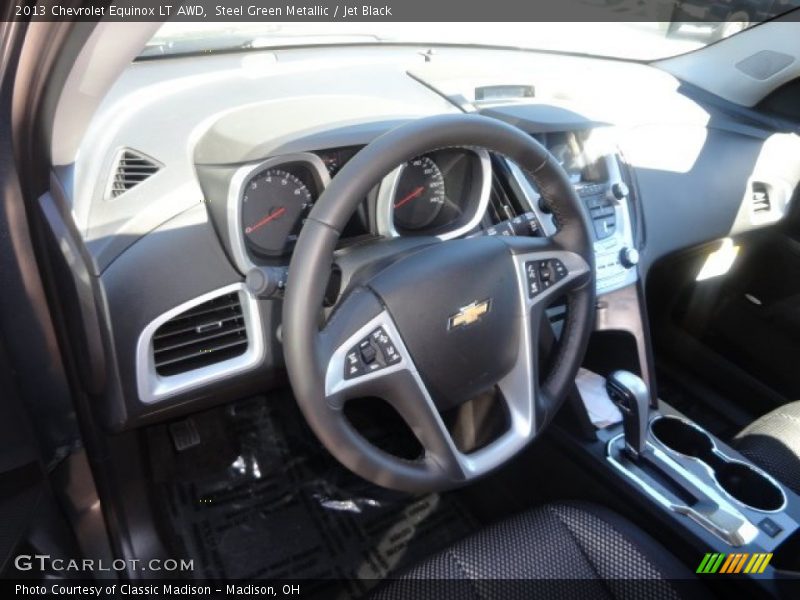 Steel Green Metallic / Jet Black 2013 Chevrolet Equinox LT AWD