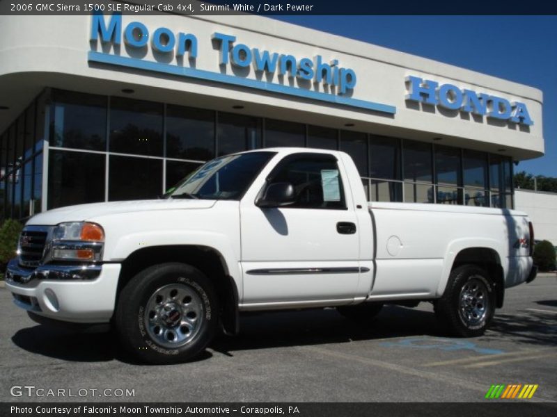 Summit White / Dark Pewter 2006 GMC Sierra 1500 SLE Regular Cab 4x4