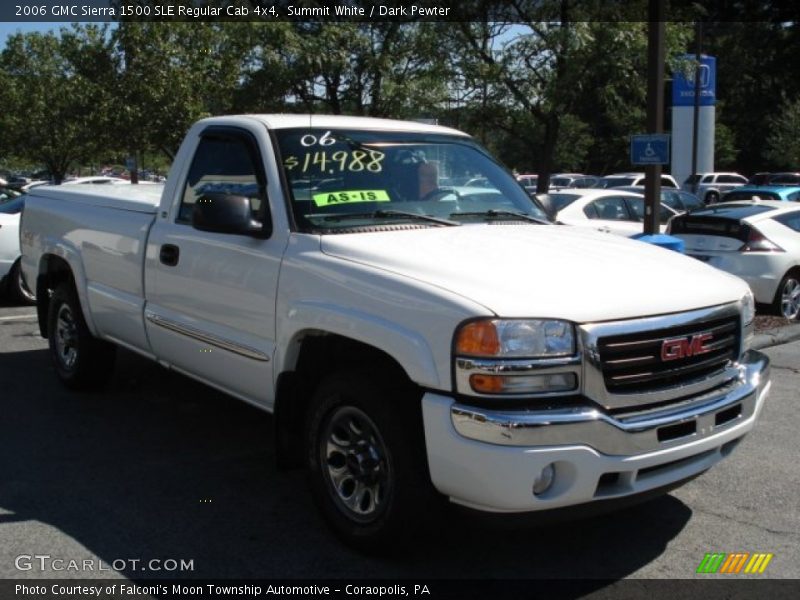 Summit White / Dark Pewter 2006 GMC Sierra 1500 SLE Regular Cab 4x4