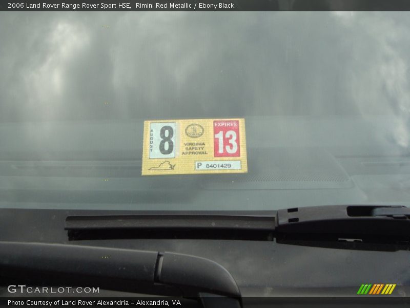 Rimini Red Metallic / Ebony Black 2006 Land Rover Range Rover Sport HSE