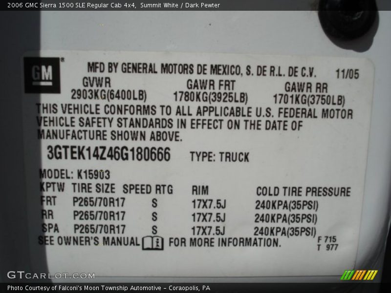 Summit White / Dark Pewter 2006 GMC Sierra 1500 SLE Regular Cab 4x4