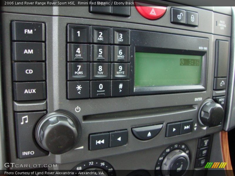 Controls of 2006 Range Rover Sport HSE