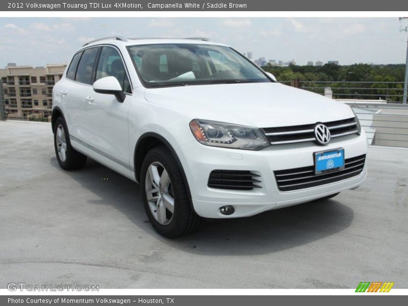 Campanella White / Saddle Brown 2012 Volkswagen Touareg TDI Lux 4XMotion